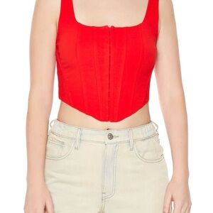 Forever 21 Vibrant Red Crop Top